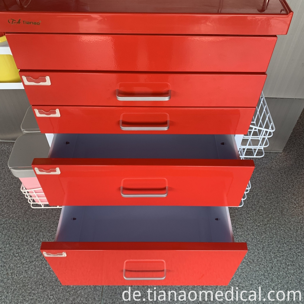 Medizinischer Hosptal-Notfallwagen Medical Hosptal Emergency Trolley Cart